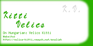 kitti velics business card